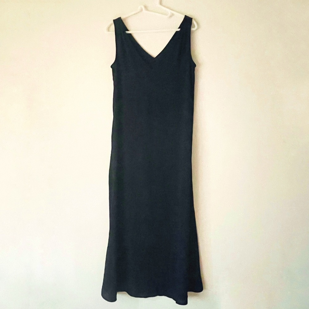 J. Crew “XS” XXS Navy Blue Minimalist Maxi Dress